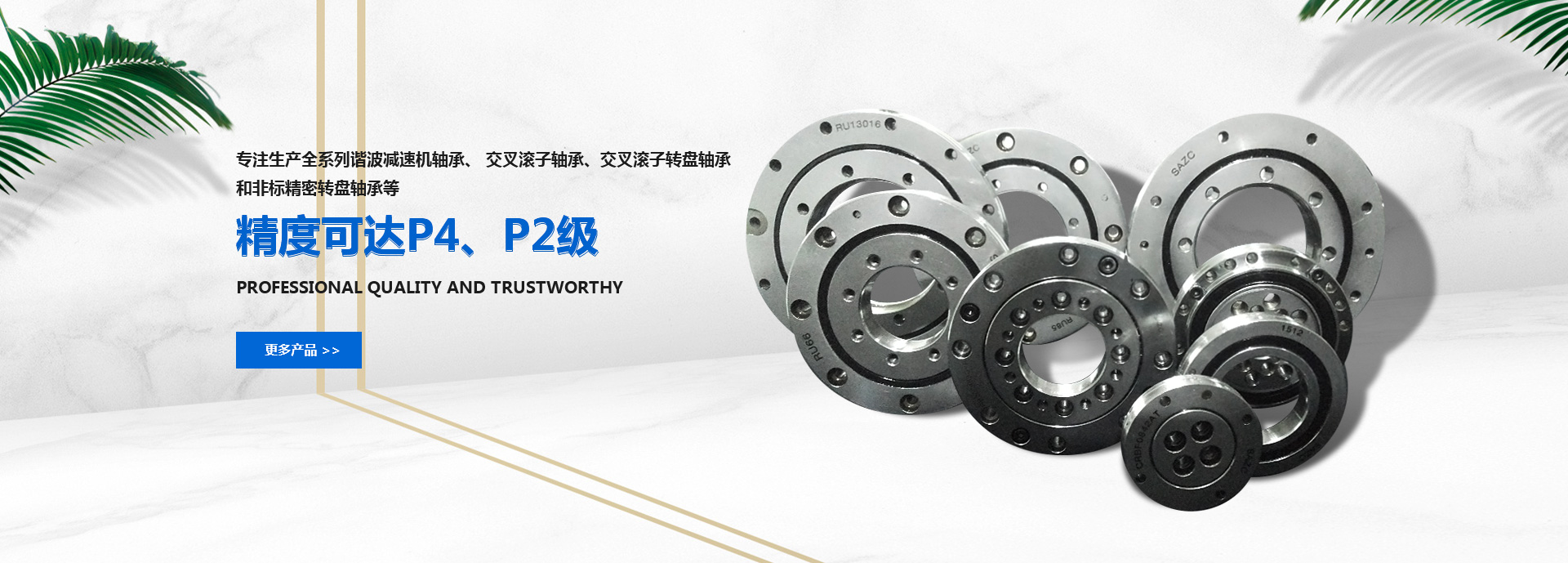 專注生產全系列機器人軸承、諧波減速機軸承、交叉滾子軸承、交叉滾子轉盤軸承和非標精密轉盤軸承等